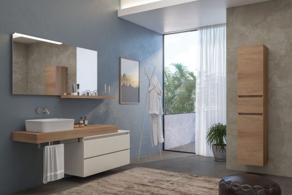 URBAN STRUTTURA 01 Mueble bajo lavabo de pie con cajones By LEGNOBAGNO